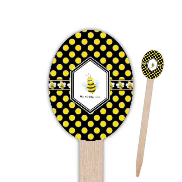 Custom Honeycomb Oval Wooden Food Picks (Personalized)