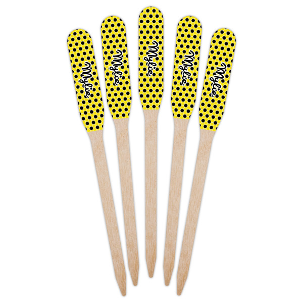 Custom Design - Wooden Food Pick - Paddle - Fan View