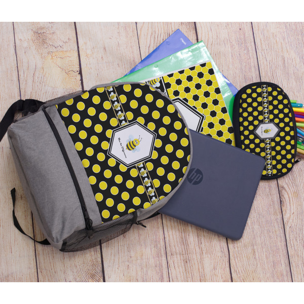 Custom Design - Large Backpack - Gray - With Stuff