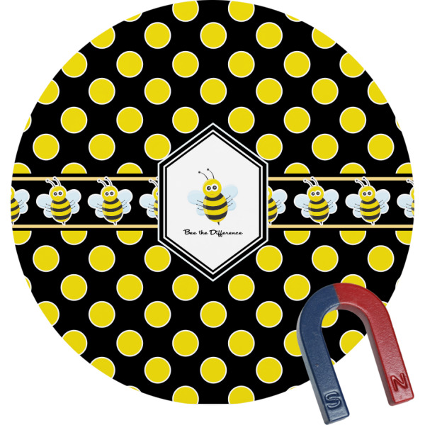 Custom Honeycomb Round Fridge Magnet (Personalized)