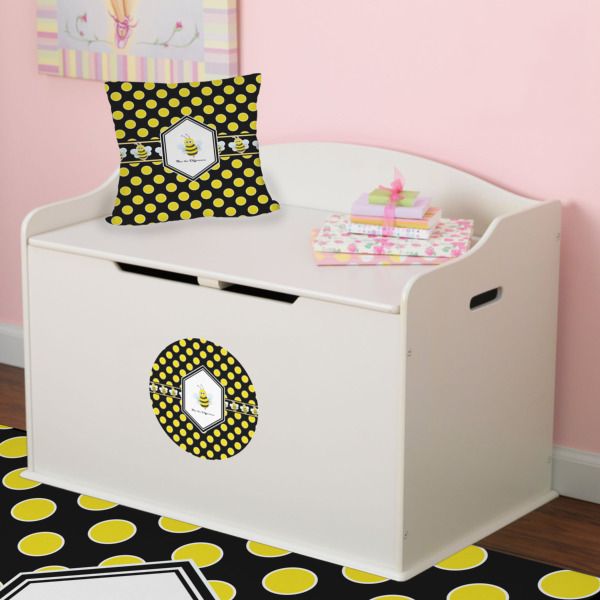 Custom Design - Round Wall Decal on Toy Chest