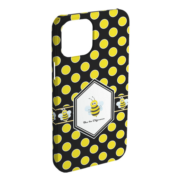Custom Honeycomb iPhone Case - Plastic - iPhone 15 Plus (Personalized)