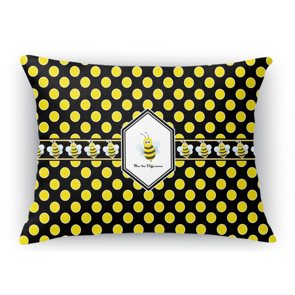 Custom Honeycomb Rectangular Throw Pillow Case (Personalized)