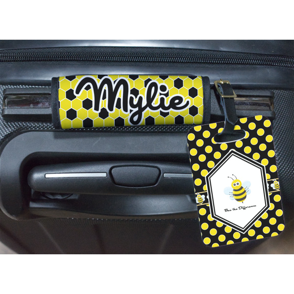 Custom Design - Luggage Wrap & Plastic Rectangular Tag - In Context