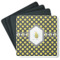 Honeycomb Square Rubber Backed Coasters - Set of 4 (Personalized)
