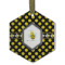 Honeycomb Flat Glass Ornament - Hexagon w/ Name or Text