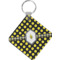 Honeycomb Diamond Plastic Keychain w/ Name or Text