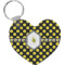 Honeycomb Heart Plastic Keychain w/ Name or Text