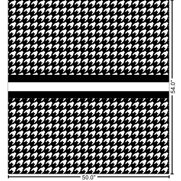 Custom Houndstooth Curtain Panel - Custom Size