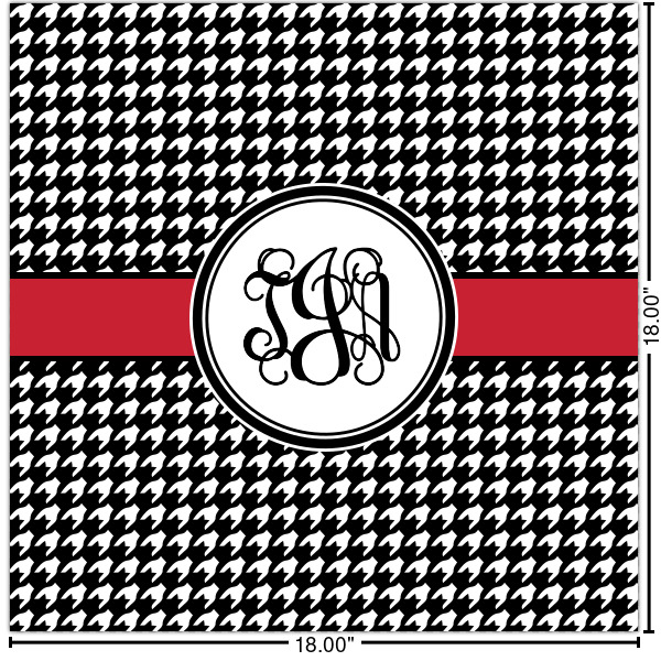 Custom Houndstooth Cabinet Decal - Medium (Personalized)