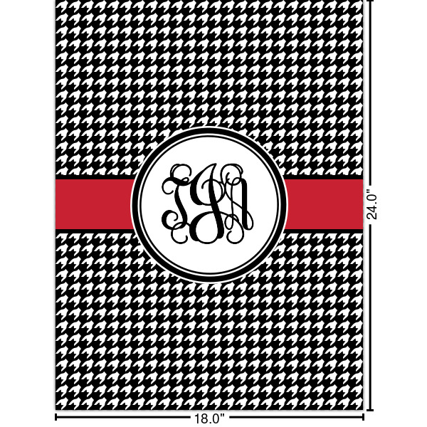Custom Houndstooth Cabinet Decal - Large (Personalized)