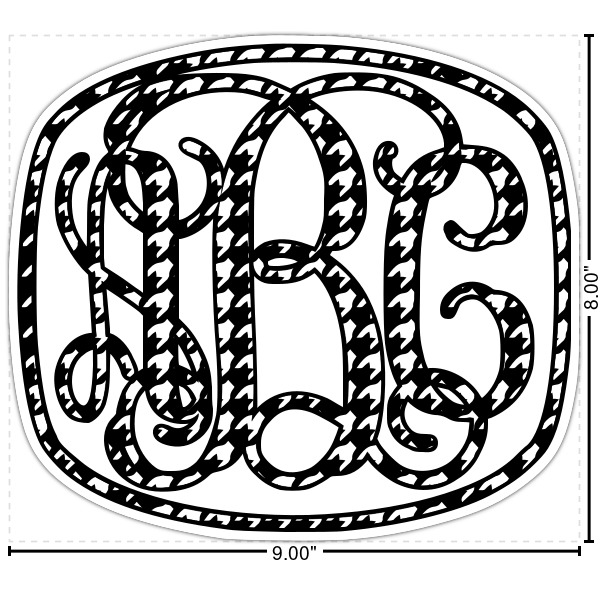 Custom Houndstooth Large Custom Shape Patch - 2XL (Personalized)