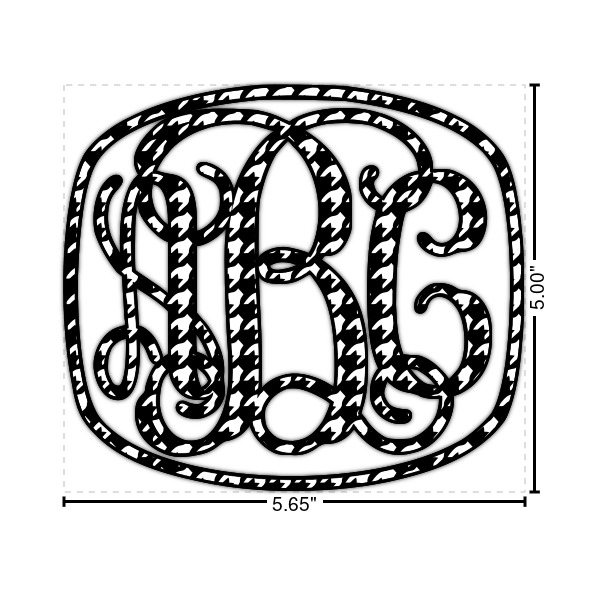 Custom Houndstooth Laptop Decal (Personalized)