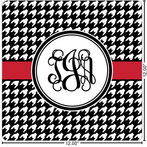 Custom Houndstooth Square Decal - Medium (Personalized)