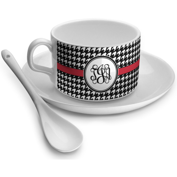 Custom Houndstooth Tea Cup (Personalized)