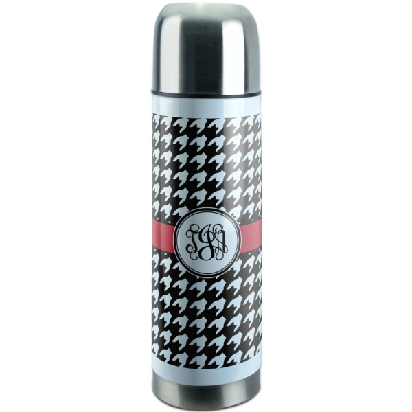 Custom Houndstooth Stainless Steel Thermos (Personalized)