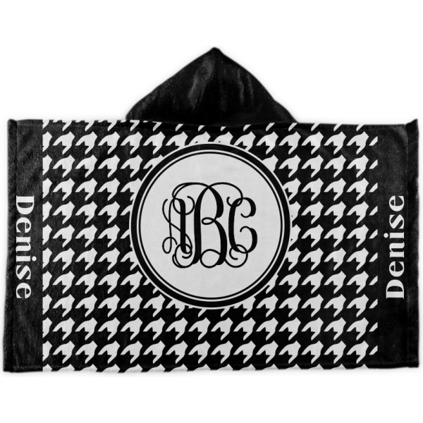Custom Houndstooth Kids Hooded Towel (Personalized)