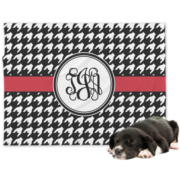 Custom Houndstooth Dog Blanket (Personalized)