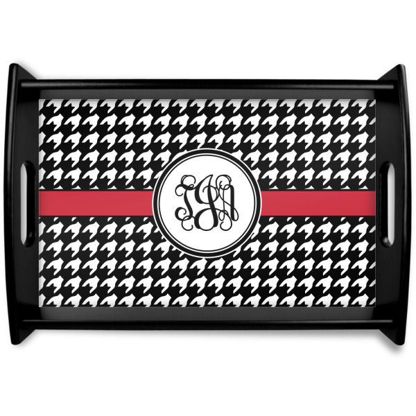 Custom Houndstooth Wooden Tray (Personalized)
