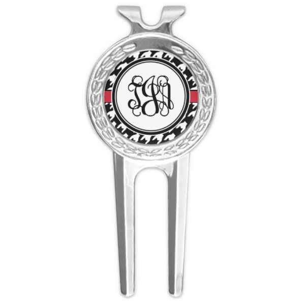 Custom Houndstooth Golf Divot Tool & Ball Marker (Personalized)