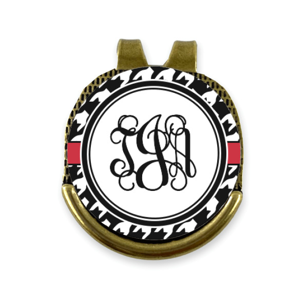 Custom Design - Golf Ball Marker Hat Clip Gold - Front