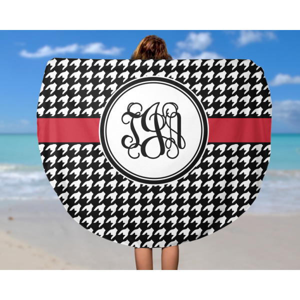 Custom Design - Round Beach Towel - In Use