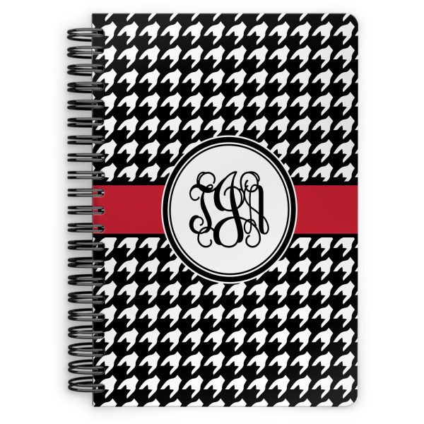 Custom Houndstooth Spiral Notebook (Personalized)