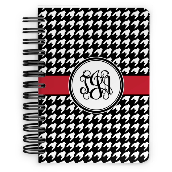 Custom Houndstooth Spiral Notebook - 5x7 w/ Monogram