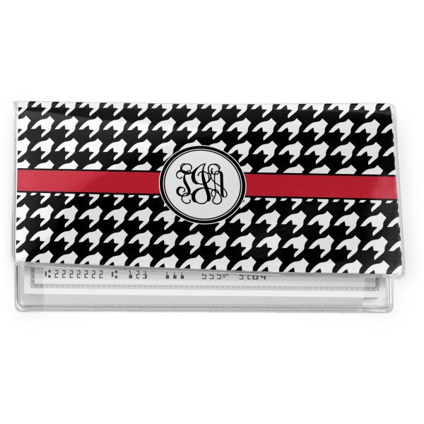 Custom Houndstooth Vinyl Checkbook Cover (Personalized)