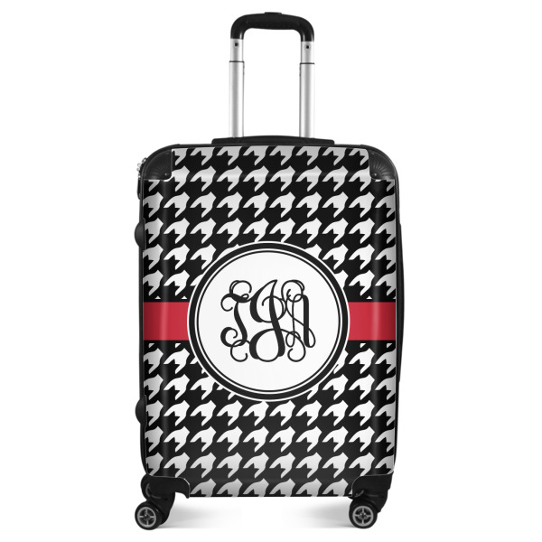 Custom Houndstooth Suitcase - 24" Medium - Checked (Personalized)