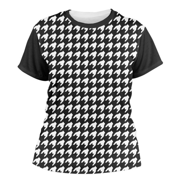 Custom Houndstooth Women's Crew T-Shirt