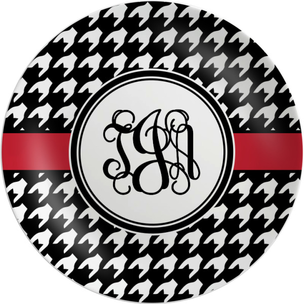 Custom Houndstooth Melamine Plate (Personalized)