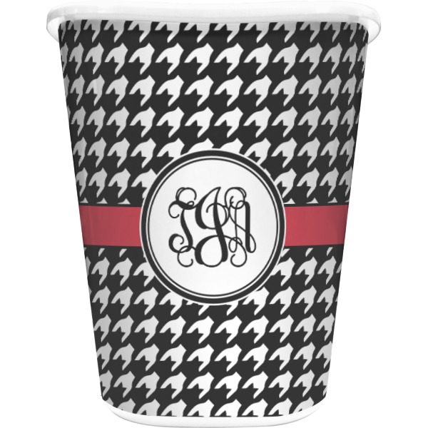 Custom Houndstooth Waste Basket (Personalized)