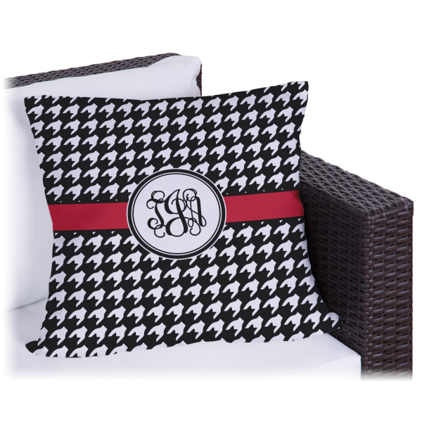Custom Houndstooth Outdoor Pillow (Personalized)