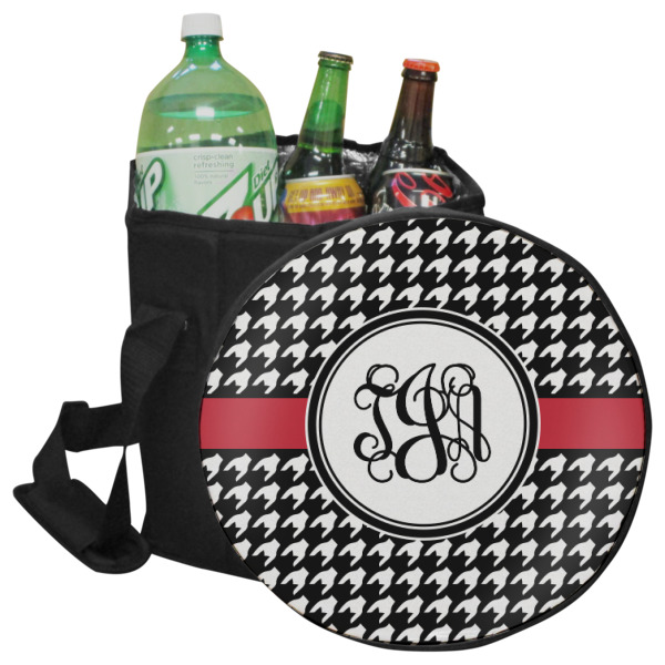 Custom Houndstooth Collapsible Cooler & Seat (Personalized)