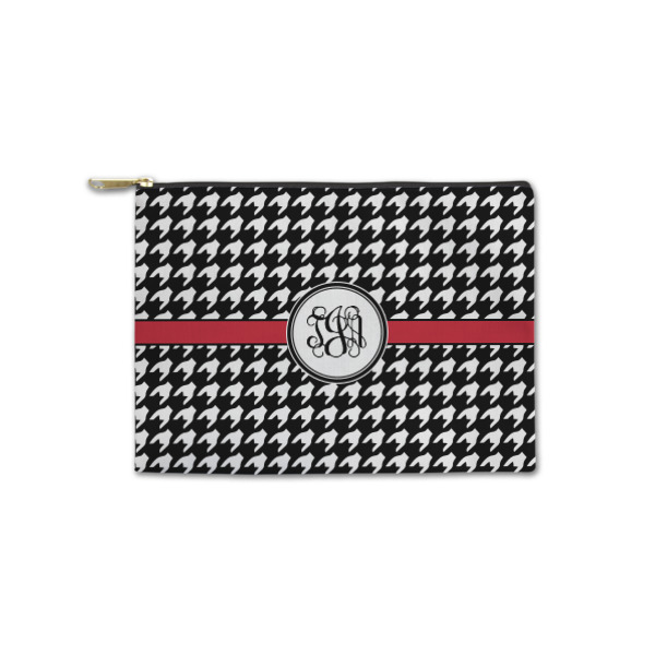 Custom Houndstooth Zipper Pouch - Small - 8.5"x6" (Personalized)