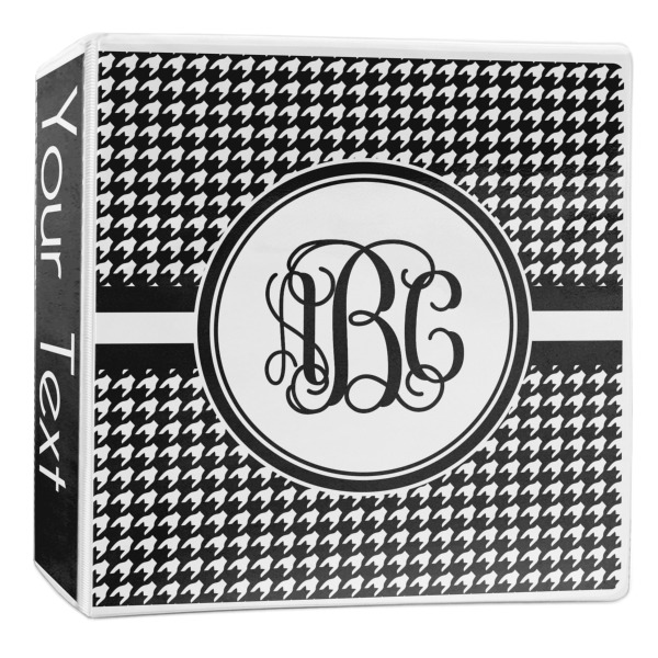 Custom Houndstooth 3-Ring Binder - 2 inch (Personalized)