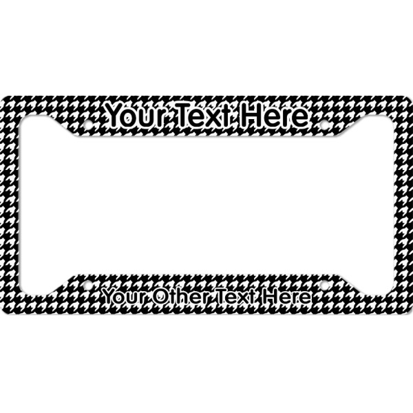 Custom Houndstooth License Plate Frame (Personalized)