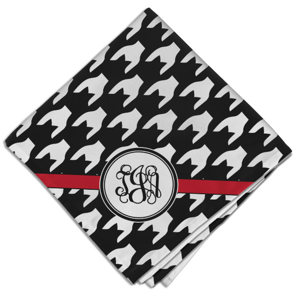 Custom Houndstooth Cloth Dinner Napkin - Single w/ Monogram
