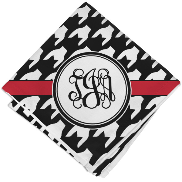 Custom Houndstooth Cloth Napkin w/ Monogram