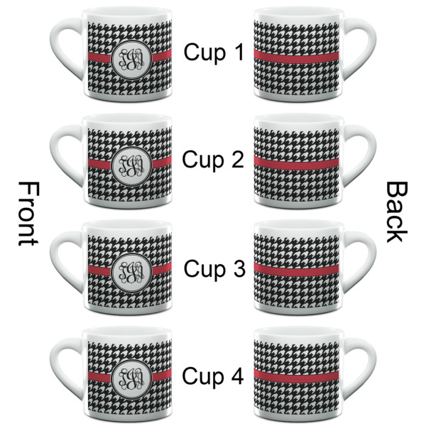 Custom Design - Double Shot Espresso Cup - Set of 4 - Front & Back