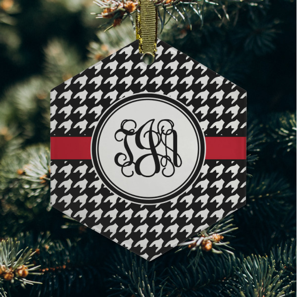 Custom Design - Frosted Glass Ornament - Hexagon (Lifestyle)