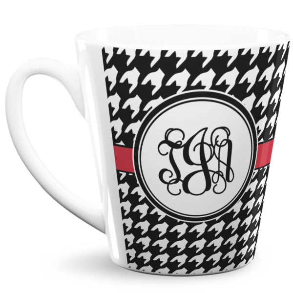 Custom Houndstooth 12 Oz Latte Mug (Personalized)
