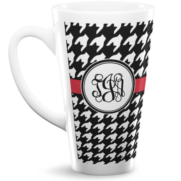 Custom Houndstooth Latte Mug (Personalized)