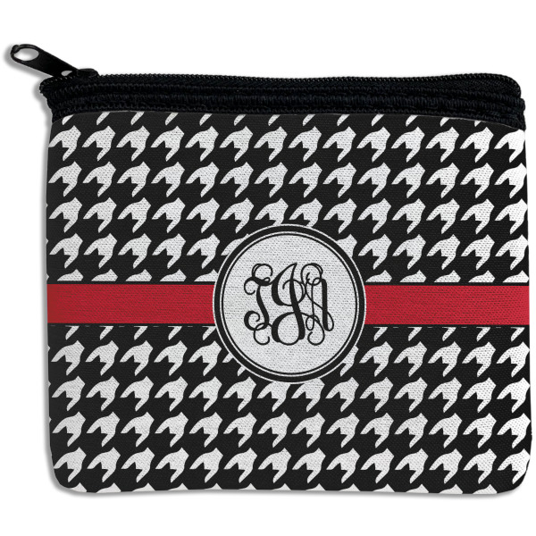 Custom Houndstooth Rectangular Coin Purse (Personalized)