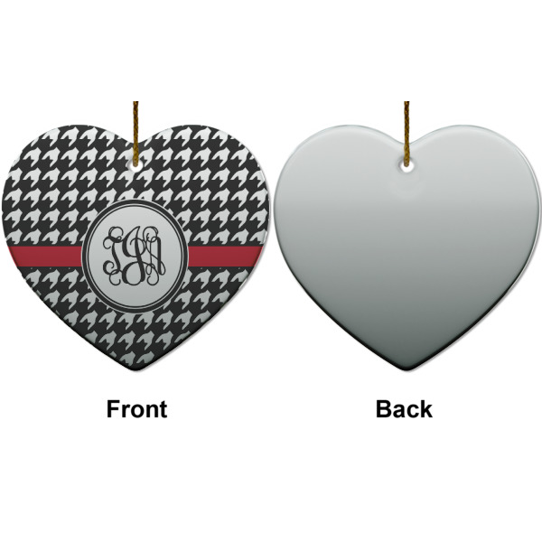 Custom Design - Ceramic Flat Ornament - Heart Front & Back (APPROVAL)