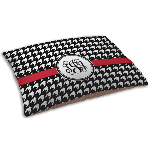Custom Houndstooth Dog Bed - Small w/ Monogram