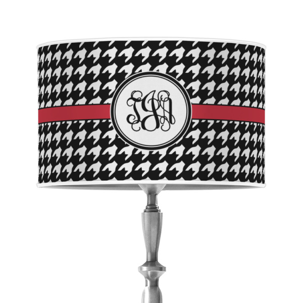 Custom Houndstooth 12" Drum Lamp Shade - Poly-film (Personalized)