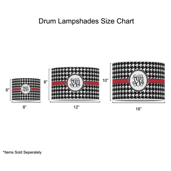 Custom Design - Drum Lampshades - Sizing Chart