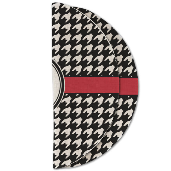 Custom Design - Round Linen Placemats - HALF FOLDED (double sided)